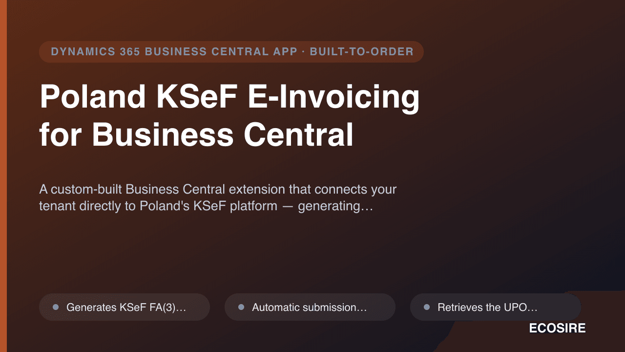Poland KSeF E-Invoicing for Business Central