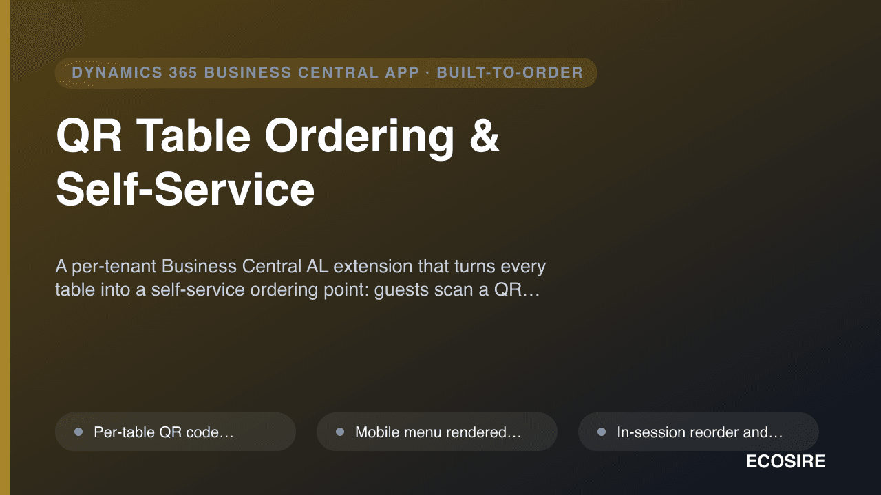 QR Table Ordering & Self-Service