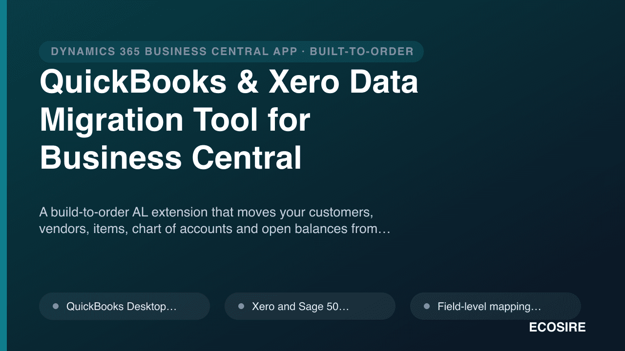 QuickBooks & Xero Data Migration Tool for Business Central