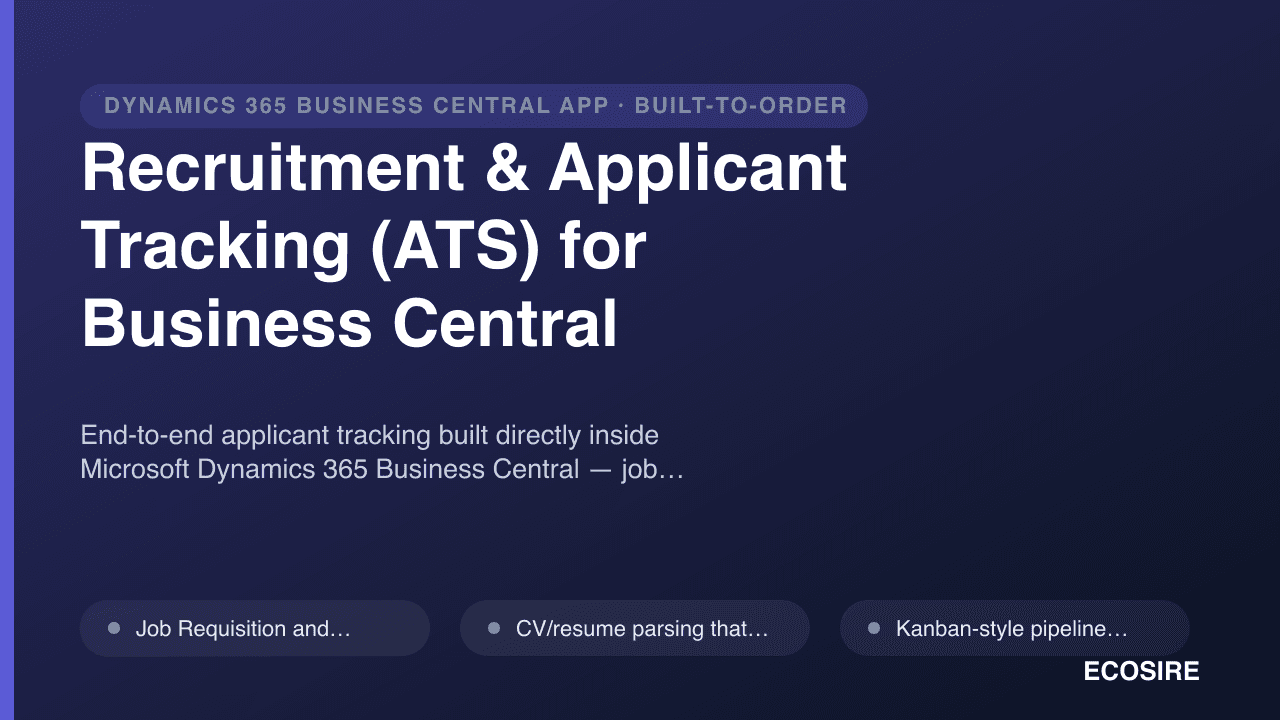 Recruitment & Applicant Tracking (ATS) for Business Central