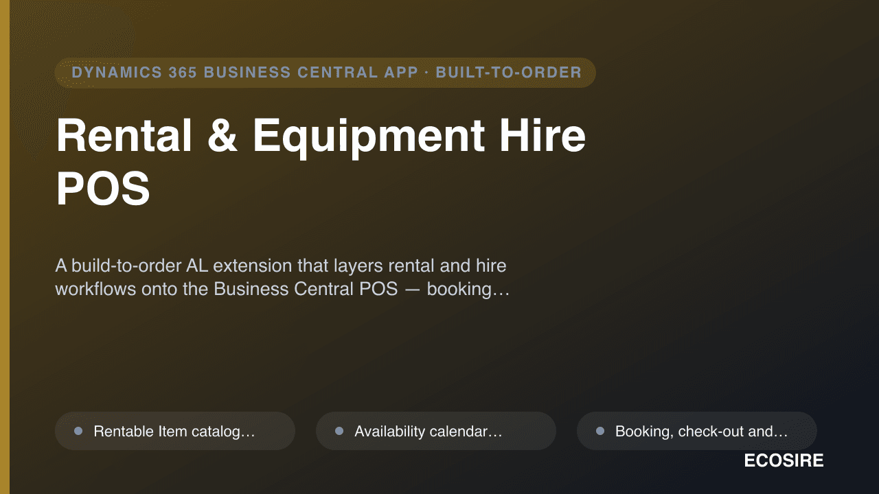 Rental & Equipment Hire POS