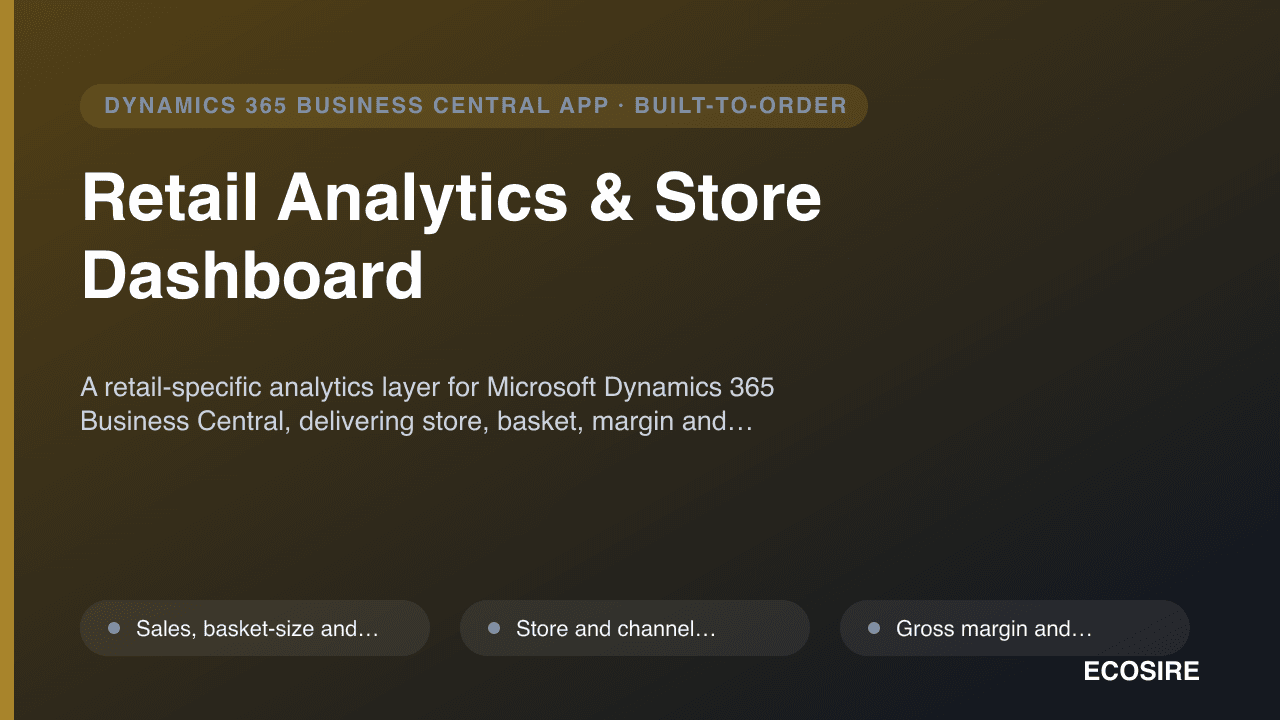 Retail Analytics & Store Dashboard