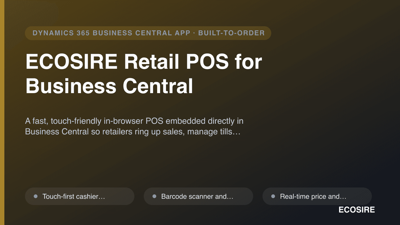 ECOSIRE Retail POS for Business Central