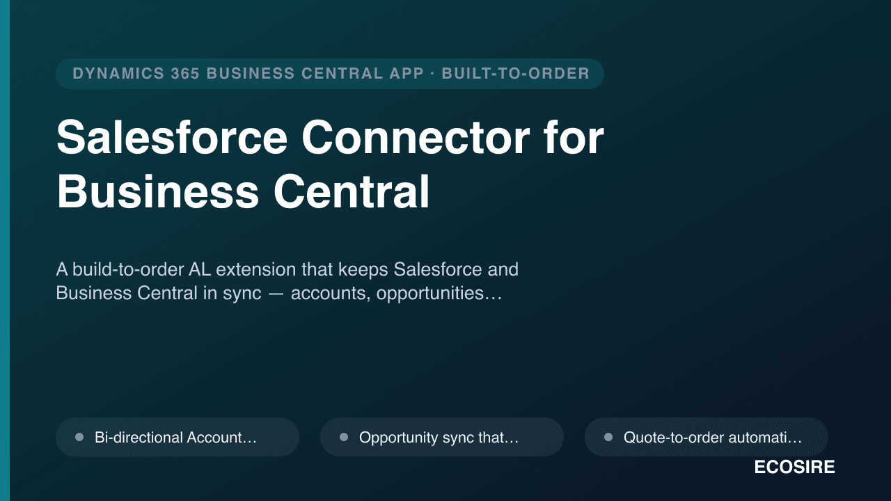 Salesforce Connector for Business Central
