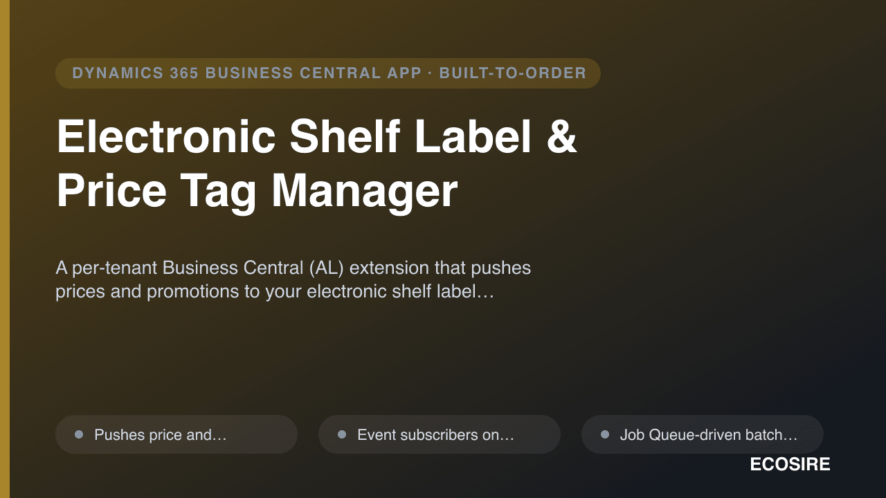 Electronic Shelf Label & Price Tag Manager