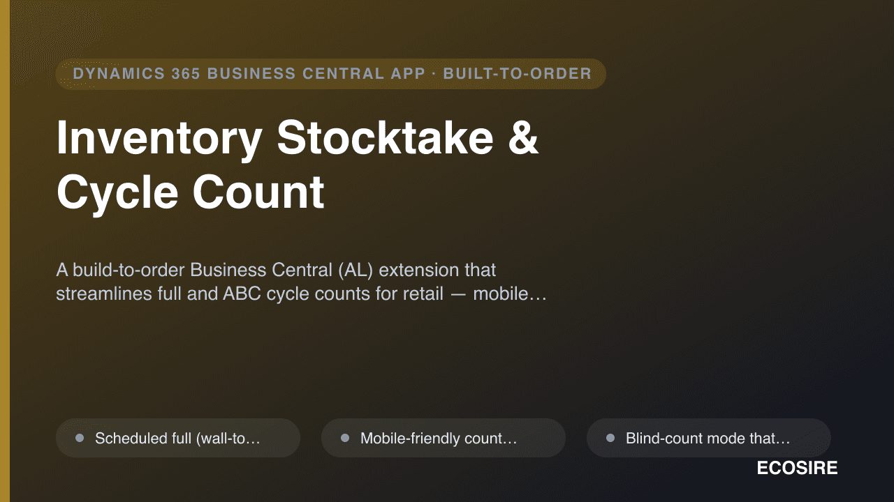 Inventory Stocktake & Cycle Count