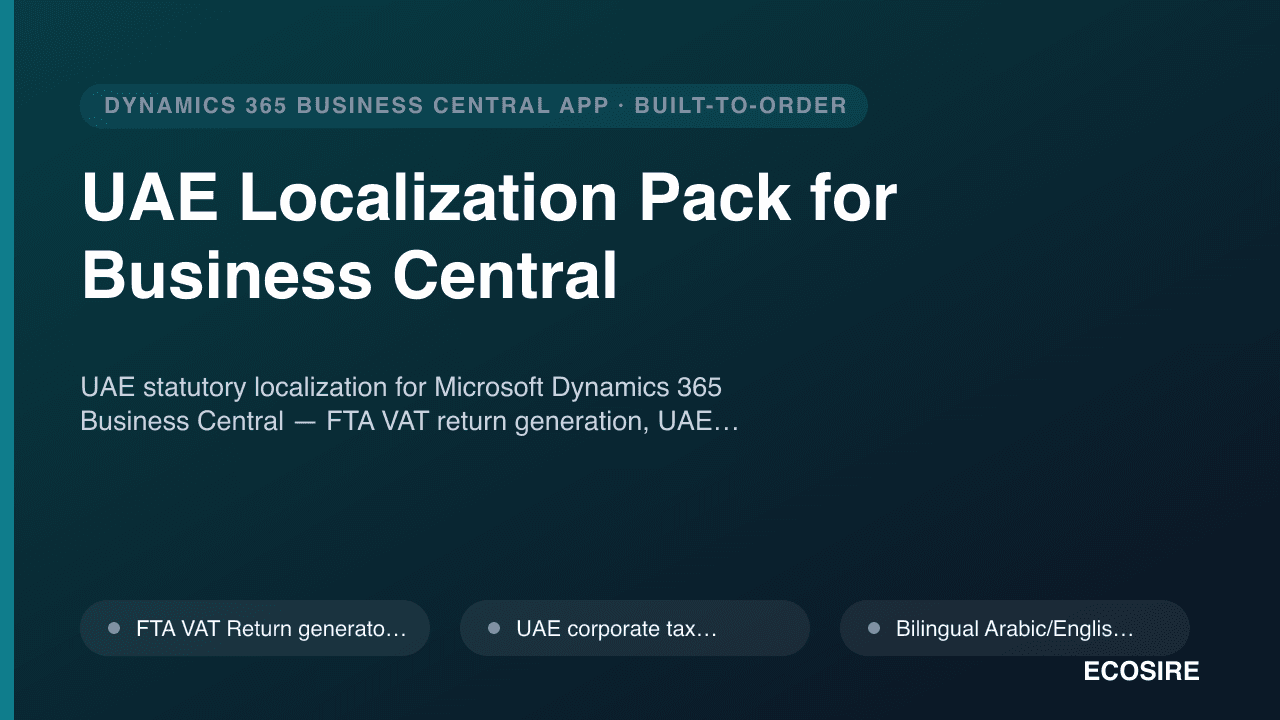 UAE Localization Pack for Business Central