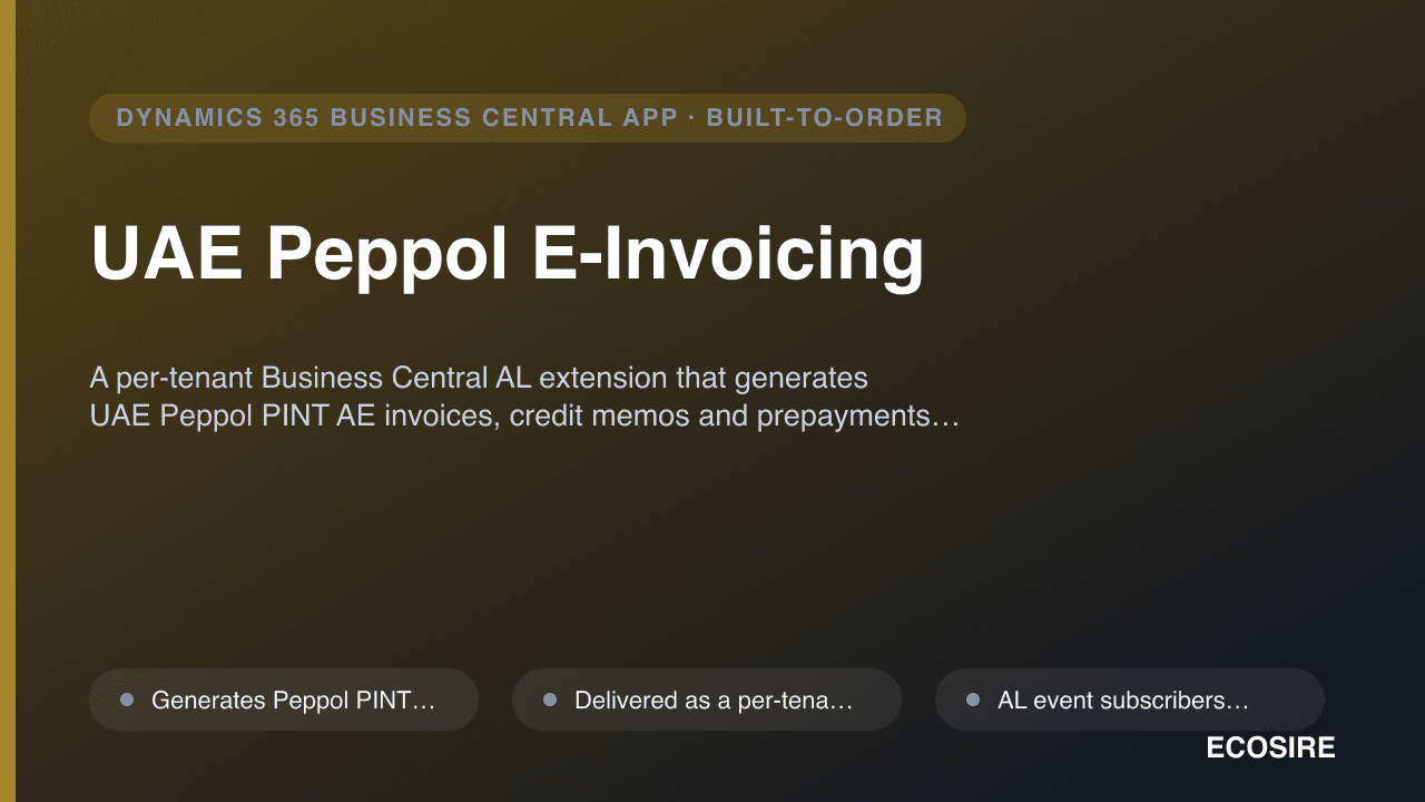 UAE Peppol E-Invoicing
