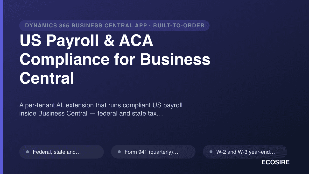 US Payroll & ACA Compliance for Business Central