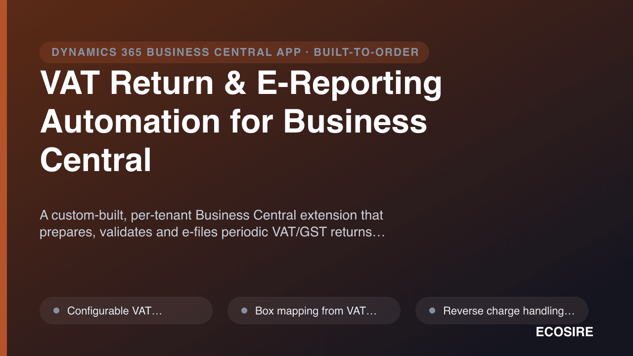 VAT Return & E-Reporting Automation for Business Central