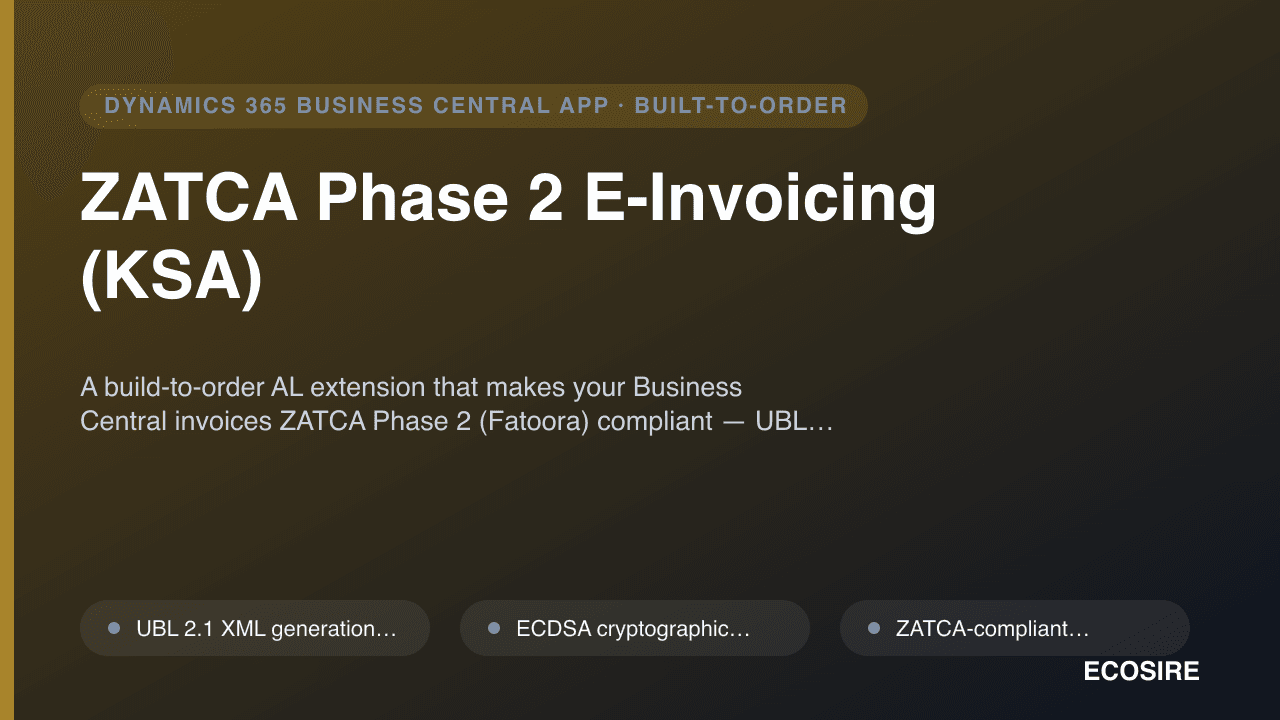 ZATCA Phase 2 E-Invoicing (KSA)