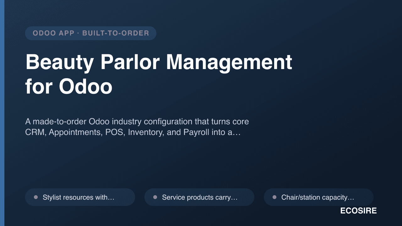 Beauty Parlor Management for Odoo