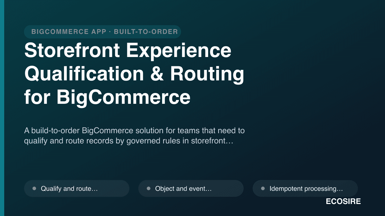 Storefront Experience Qualification & Routing for BigCommerce