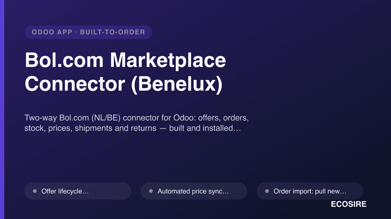 Bol.com Marketplace Connector (Benelux) — Two-way Bol