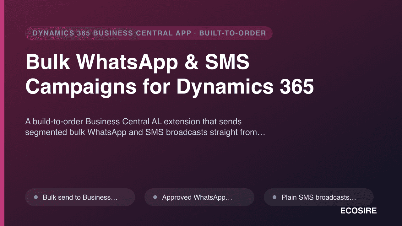 Bulk WhatsApp & SMS Campaigns for Dynamics 365