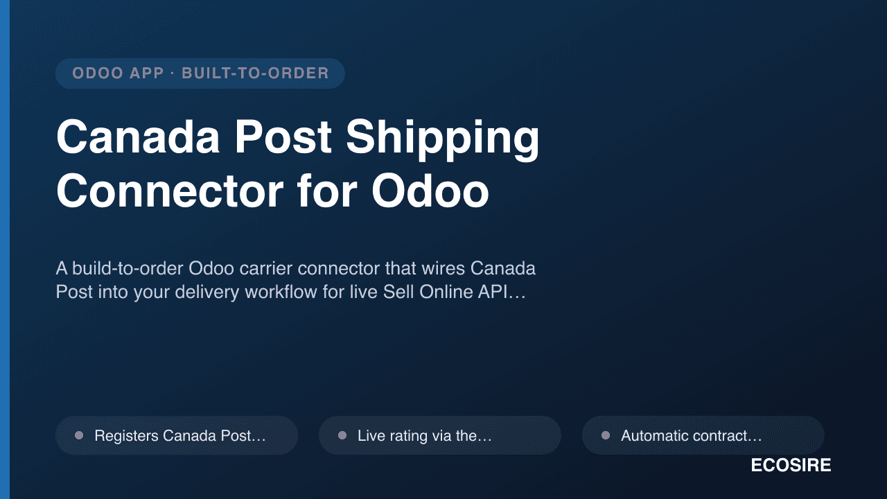 Canada Post Shipping Connector for Odoo