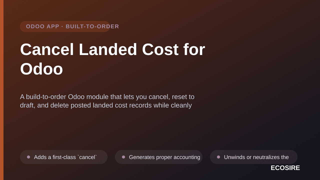 Cancel Landed Cost for Odoo