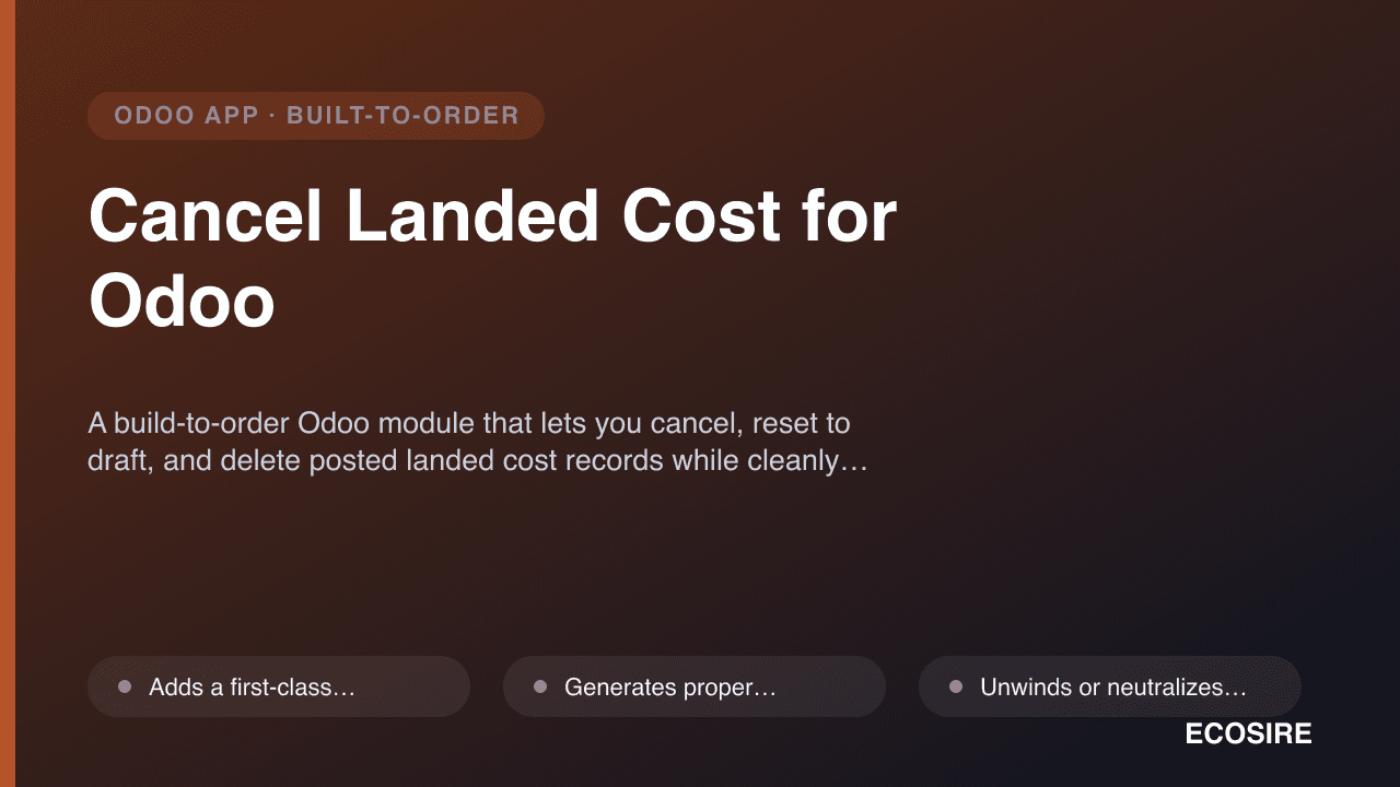 Cancel Landed Cost for Odoo
