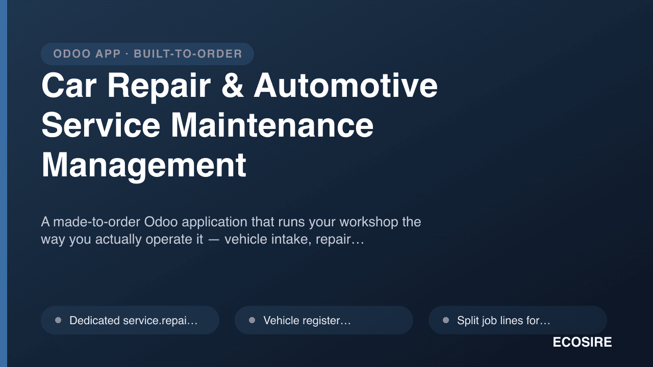 Car Repair & Automotive Service Maintenance Management