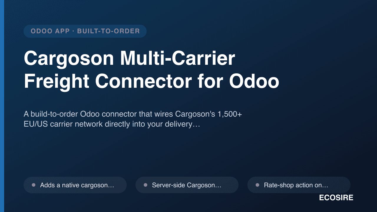 Cargoson Multi-Carrier Freight Connector for Odoo
