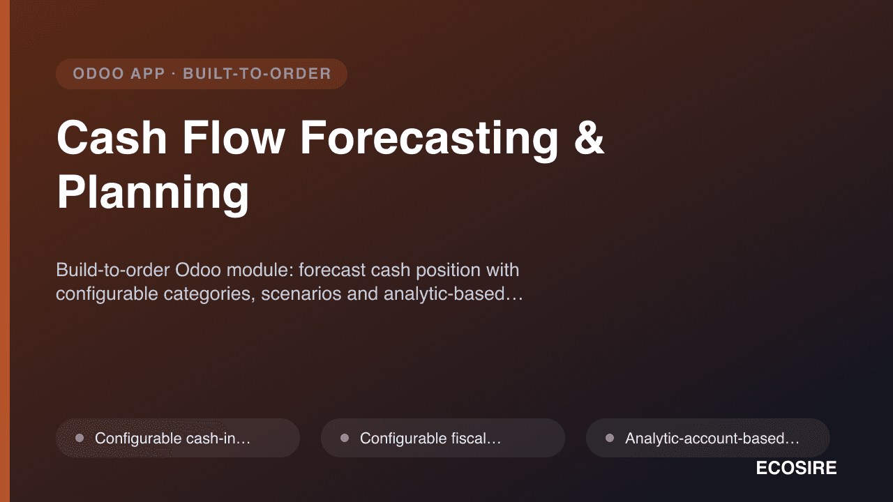 Cash Flow Forecasting & Planning