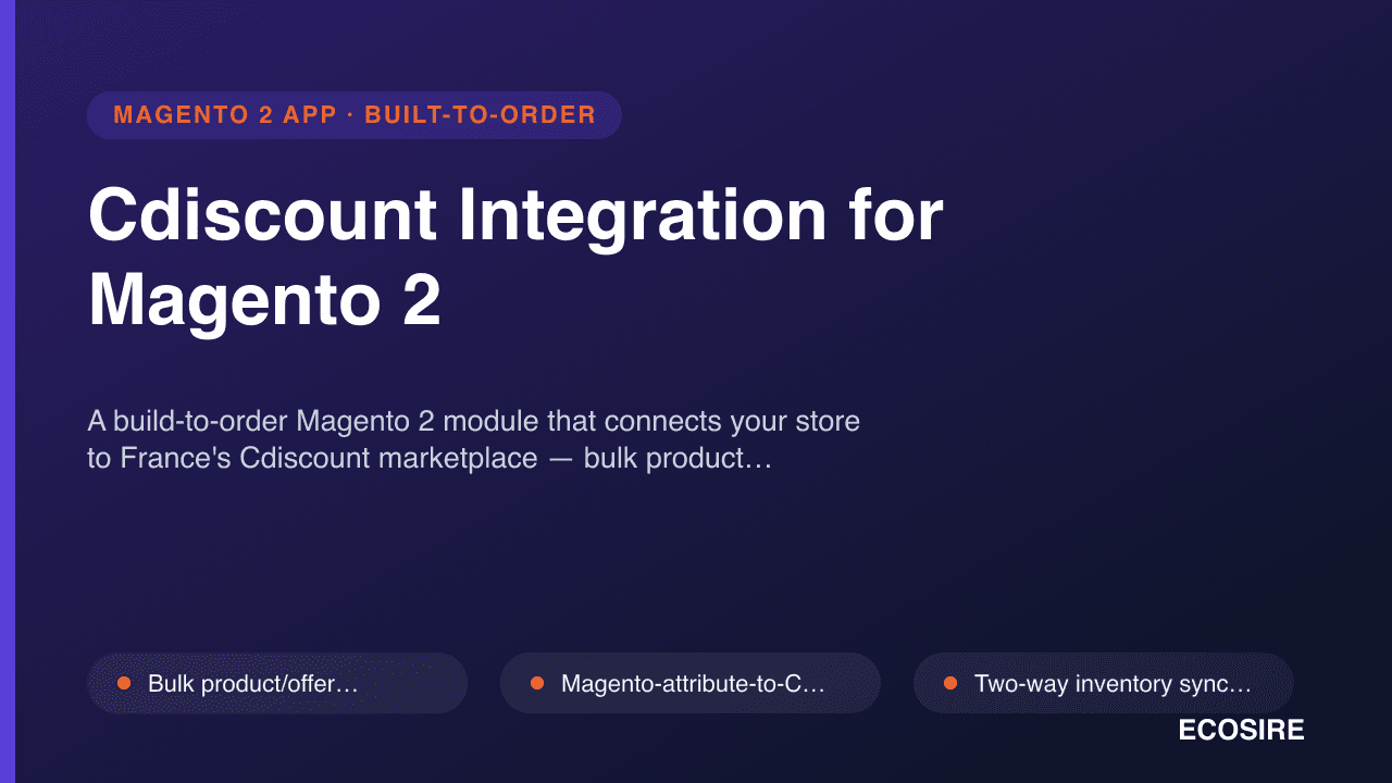 Cdiscount Integration for Magento 2