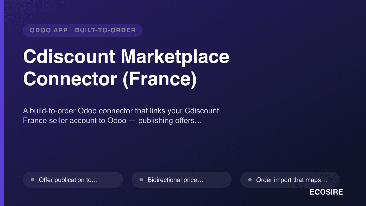 Cdiscount Marketplace Connector (France)