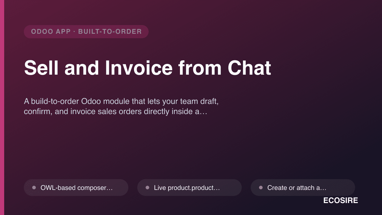 Sell and Invoice from Chat