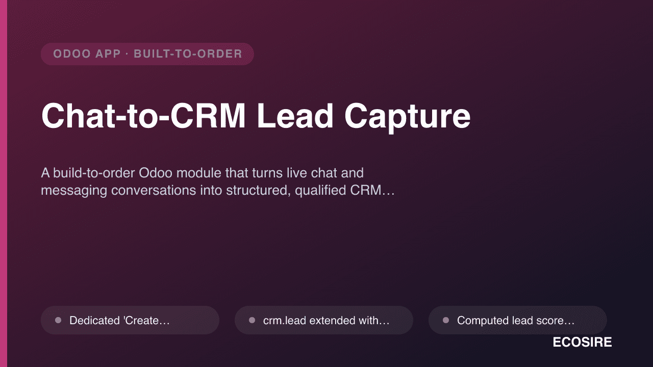 Chat-to-CRM Lead Capture