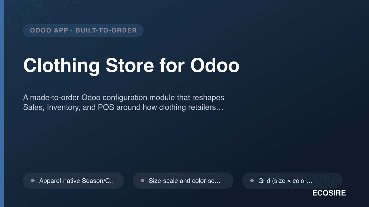 Clothing Store for Odoo