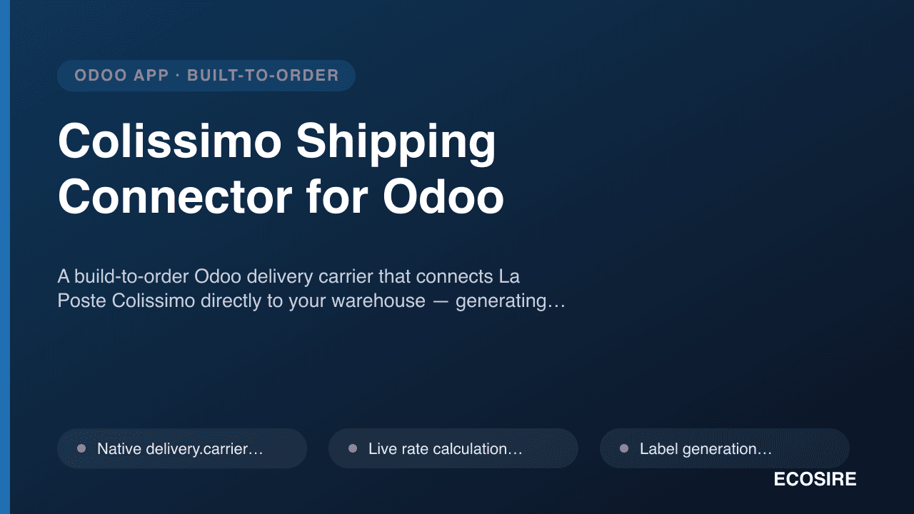 Colissimo Shipping Connector for Odoo