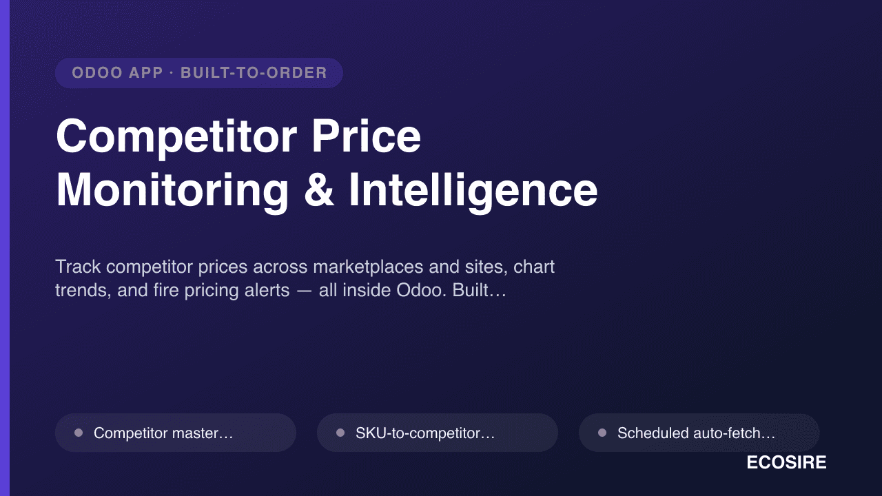 Competitor Price Monitoring & Intelligence
