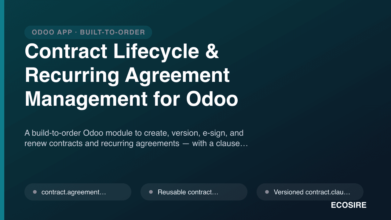 Contract Lifecycle & Recurring Agreement Management for Odoo