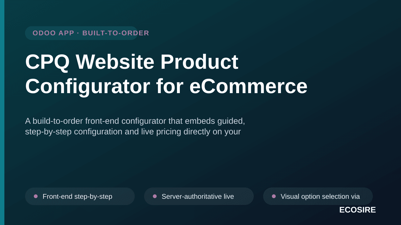 CPQ Website Product Configurator for eCommerce — A build-to-order front-end configurator that embeds guided, step-by-step con — Image 1 of 3