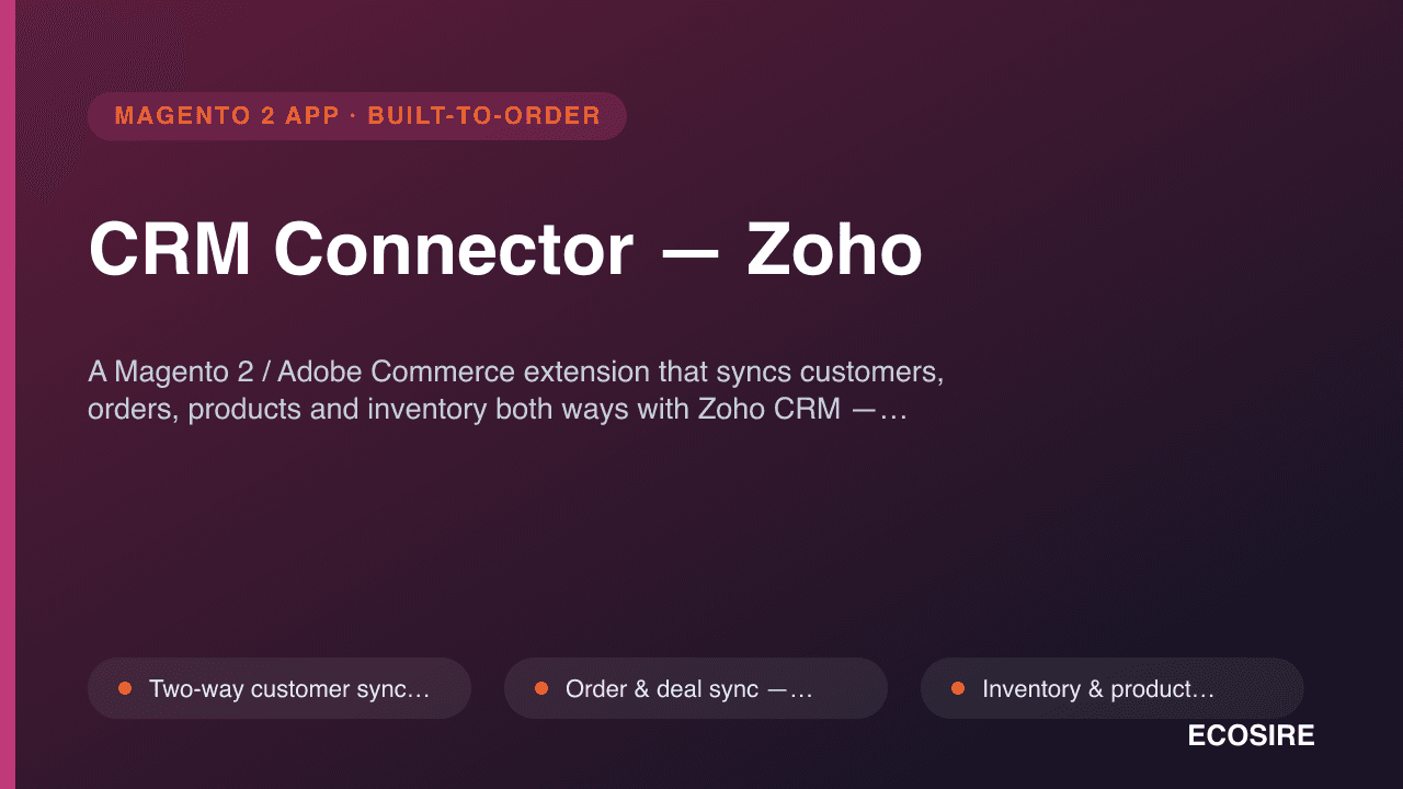 CRM Connector — Zoho