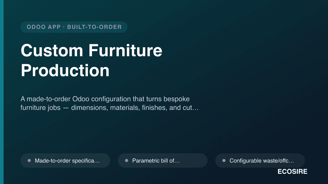 Custom Furniture Production