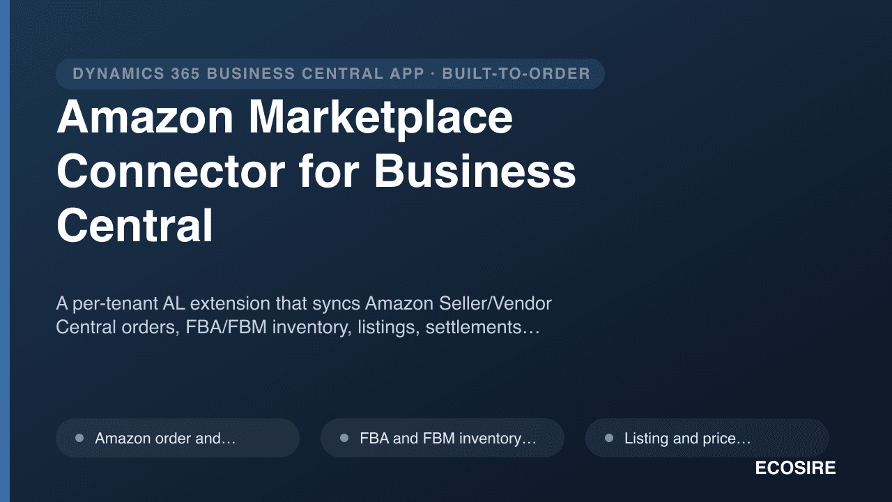 Amazon Marketplace Connector for Business Central
