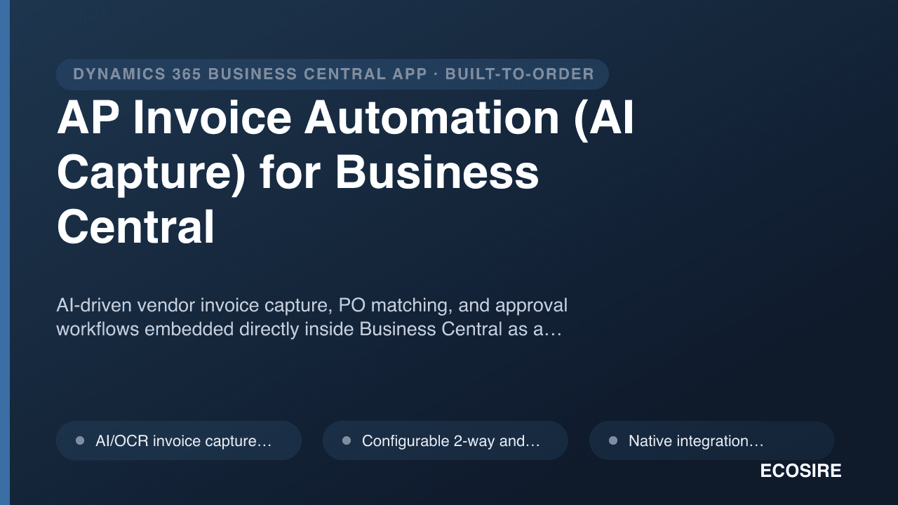 AP Invoice Automation (AI Capture) for Business Central