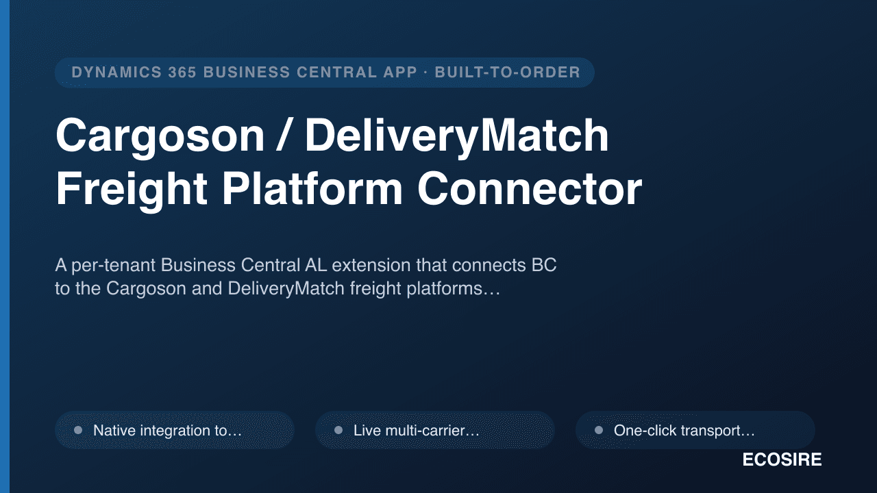Cargoson / DeliveryMatch Freight Platform Connector