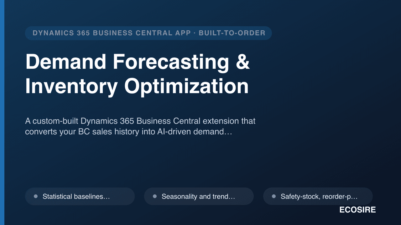 Demand Forecasting & Inventory Optimization