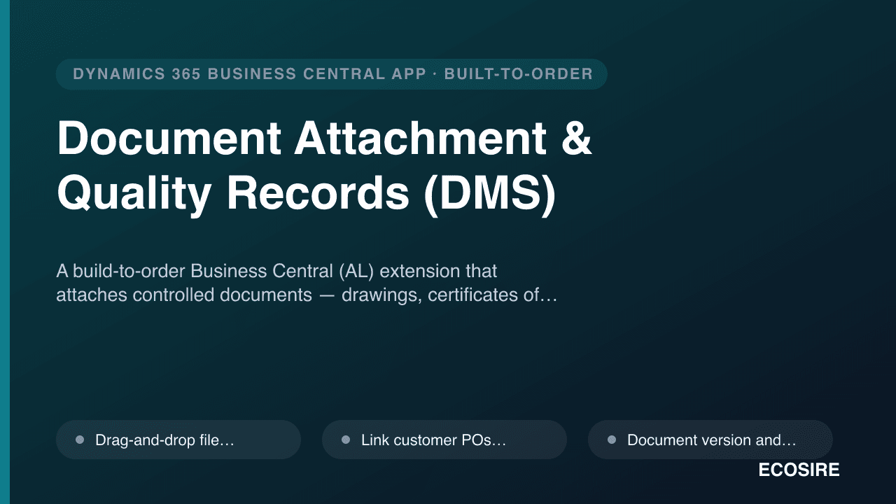 Document Attachment & Quality Records (DMS)