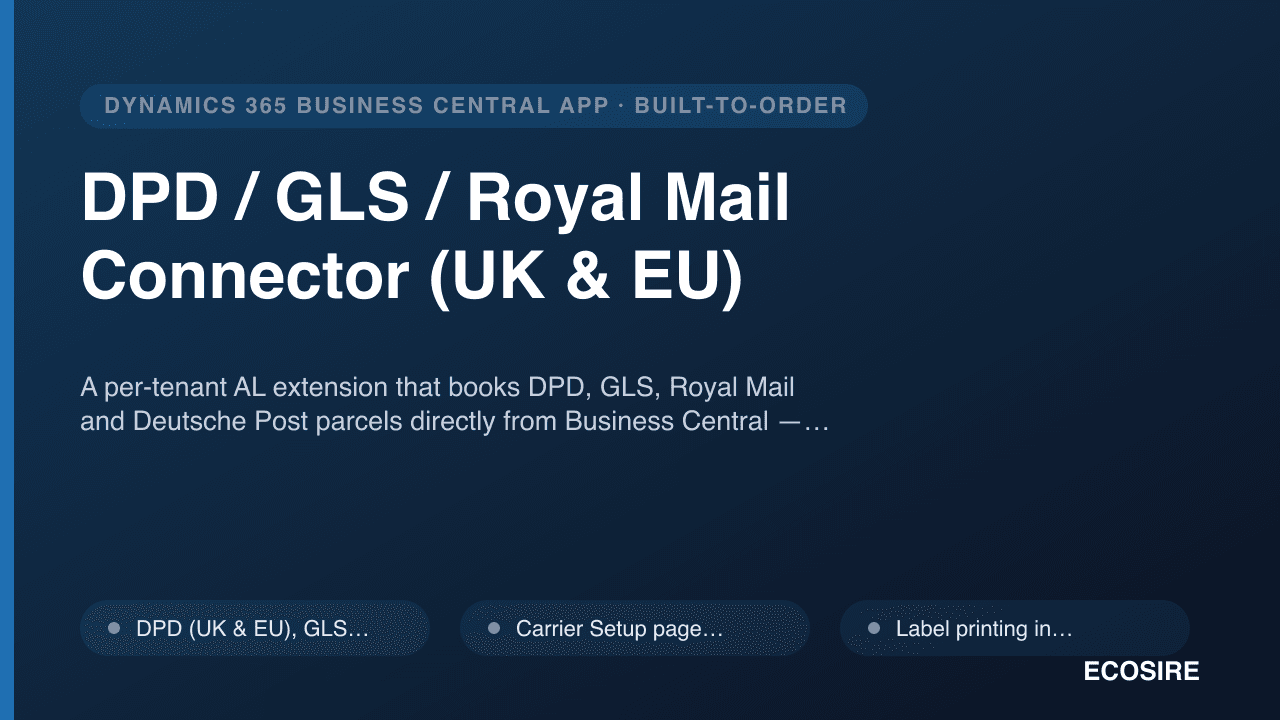 DPD / GLS / Royal Mail Connector (UK & EU)