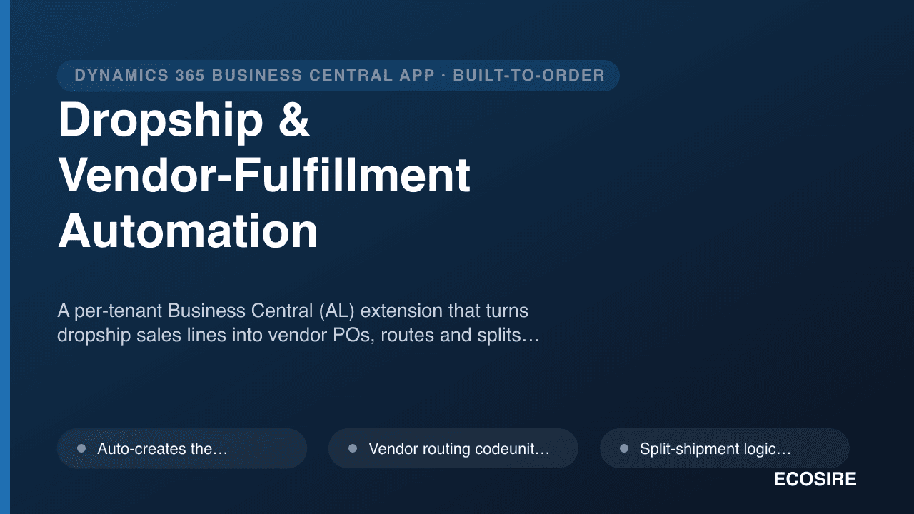 Dropship & Vendor-Fulfillment Automation