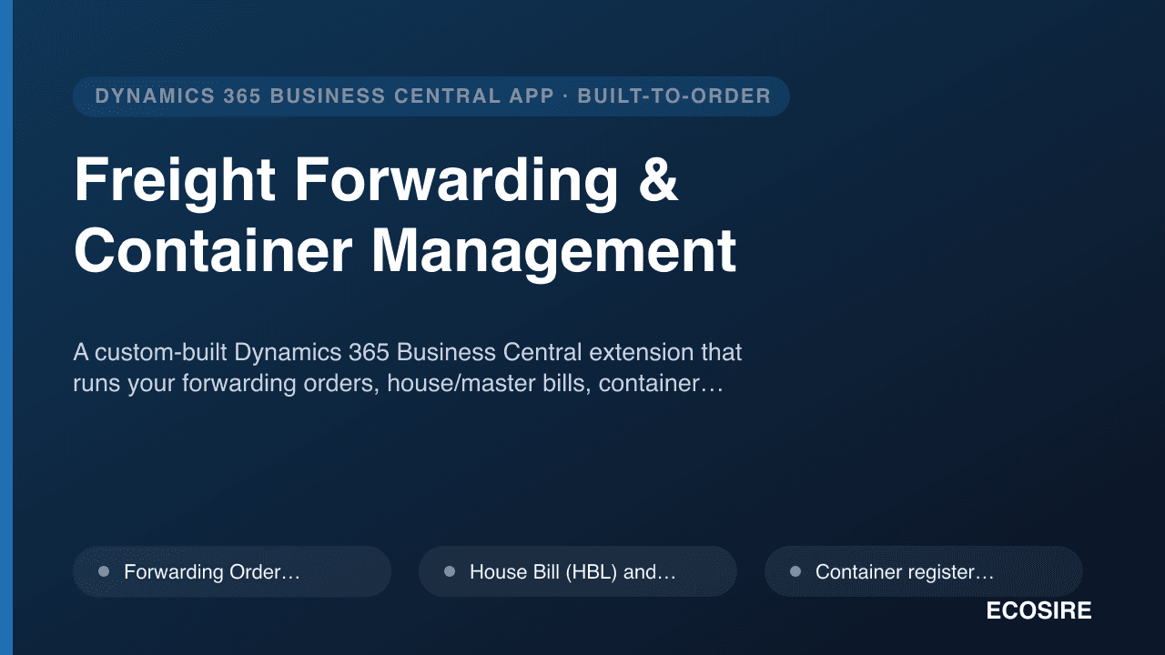 Freight Forwarding & Container Management