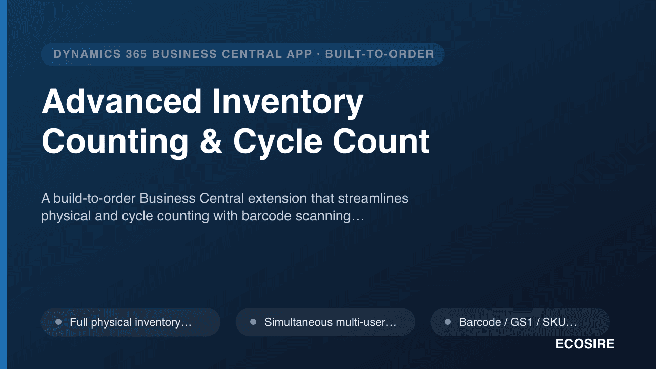Advanced Inventory Counting & Cycle Count