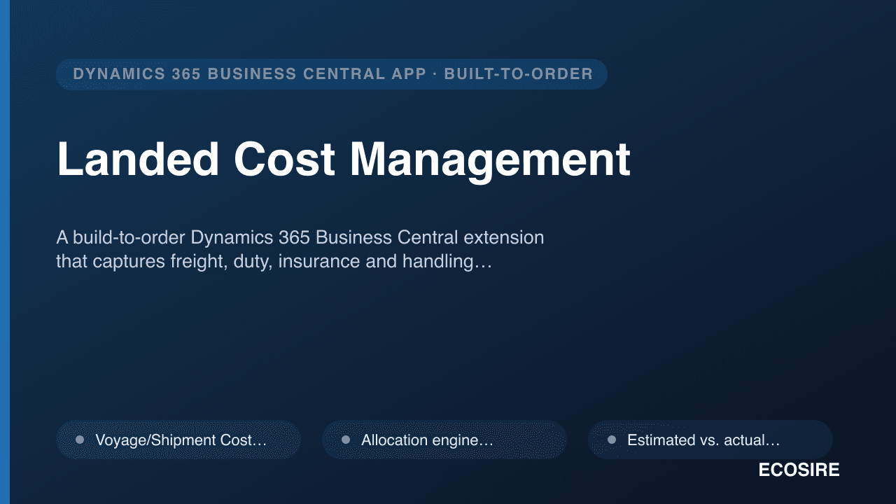 Landed Cost Management