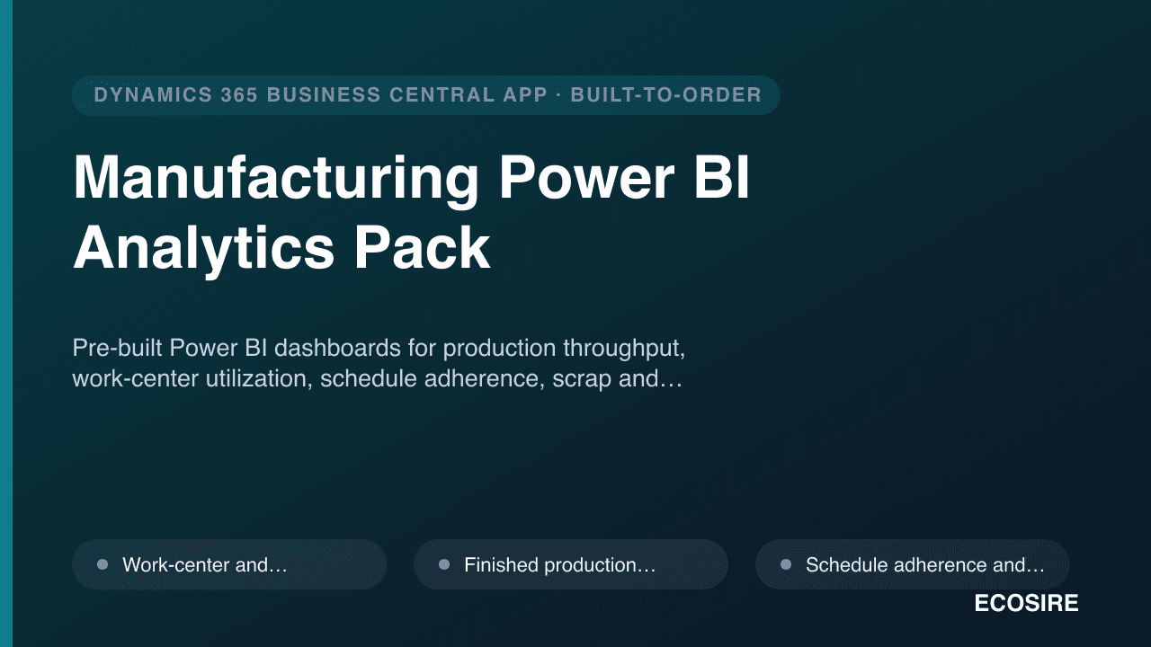 Manufacturing Power BI Analytics Pack