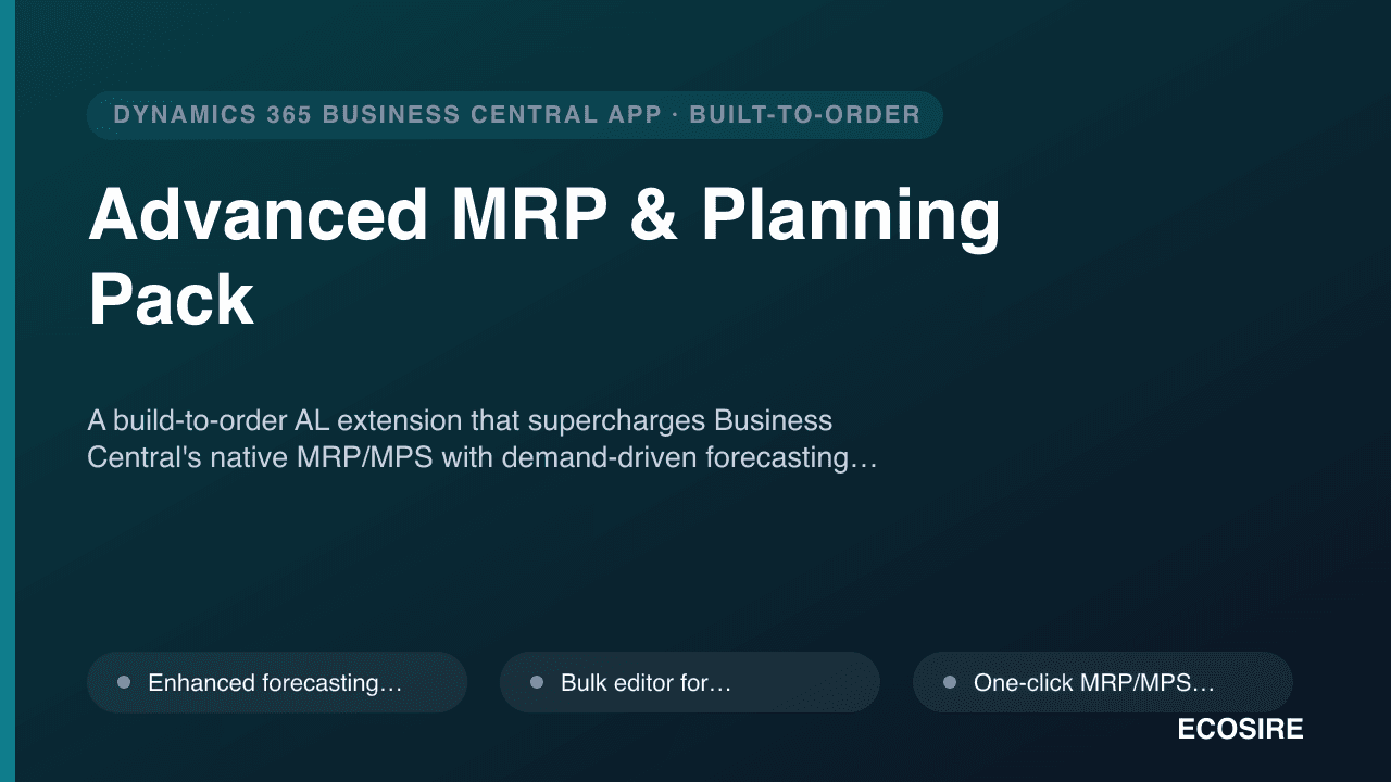 Advanced MRP & Planning Pack