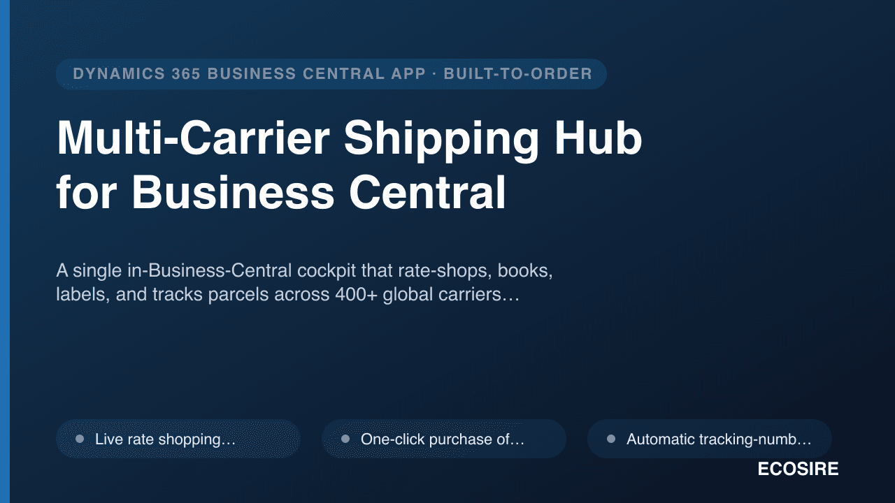 Multi-Carrier Shipping Hub for Business Central