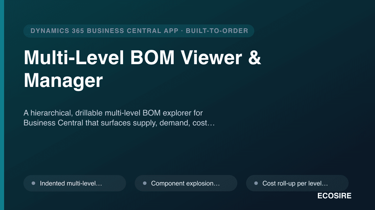Multi-Level BOM Viewer & Manager